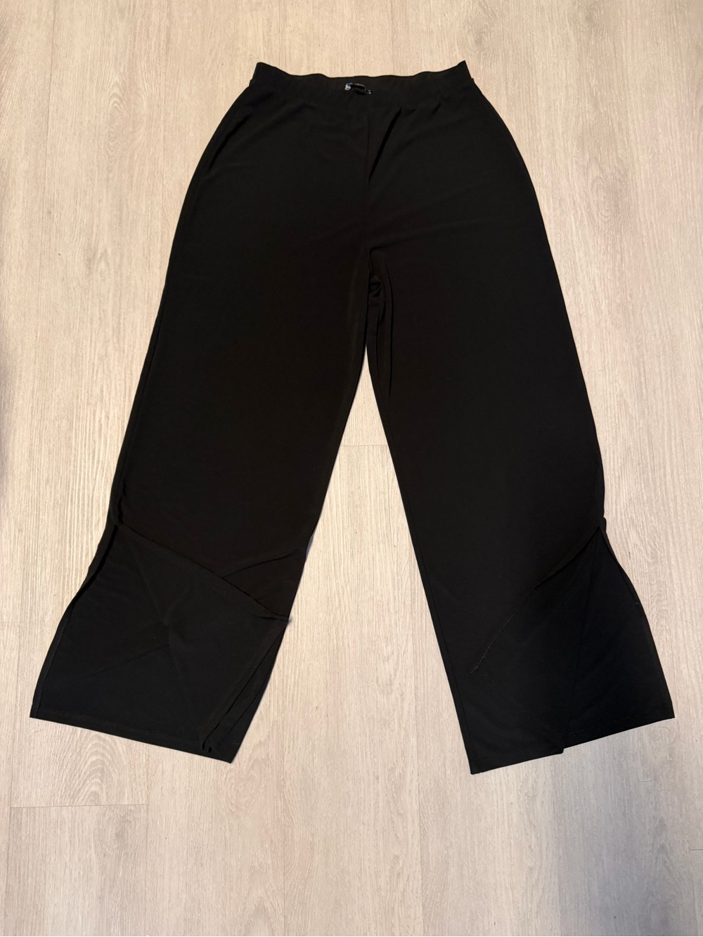 Zara Black Wide-Leg Comfort Pants